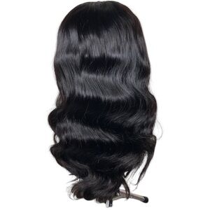 Brazilian Human Hair Body Wave Natural Black U Part 20 Inch Wig